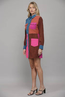 Colorblock Shirt Dress