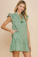 Block Print Mini Dress
