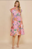 Tropical Tiered Dress