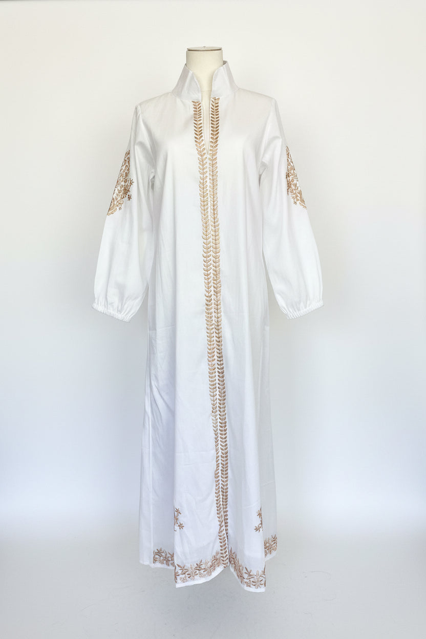 White Embroidered Caftan