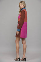 Colorblock Shirt Dress