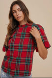 Red Plaid Blouse