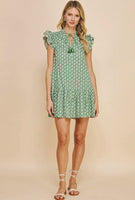Block Print Mini Dress