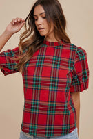 Red Plaid Blouse