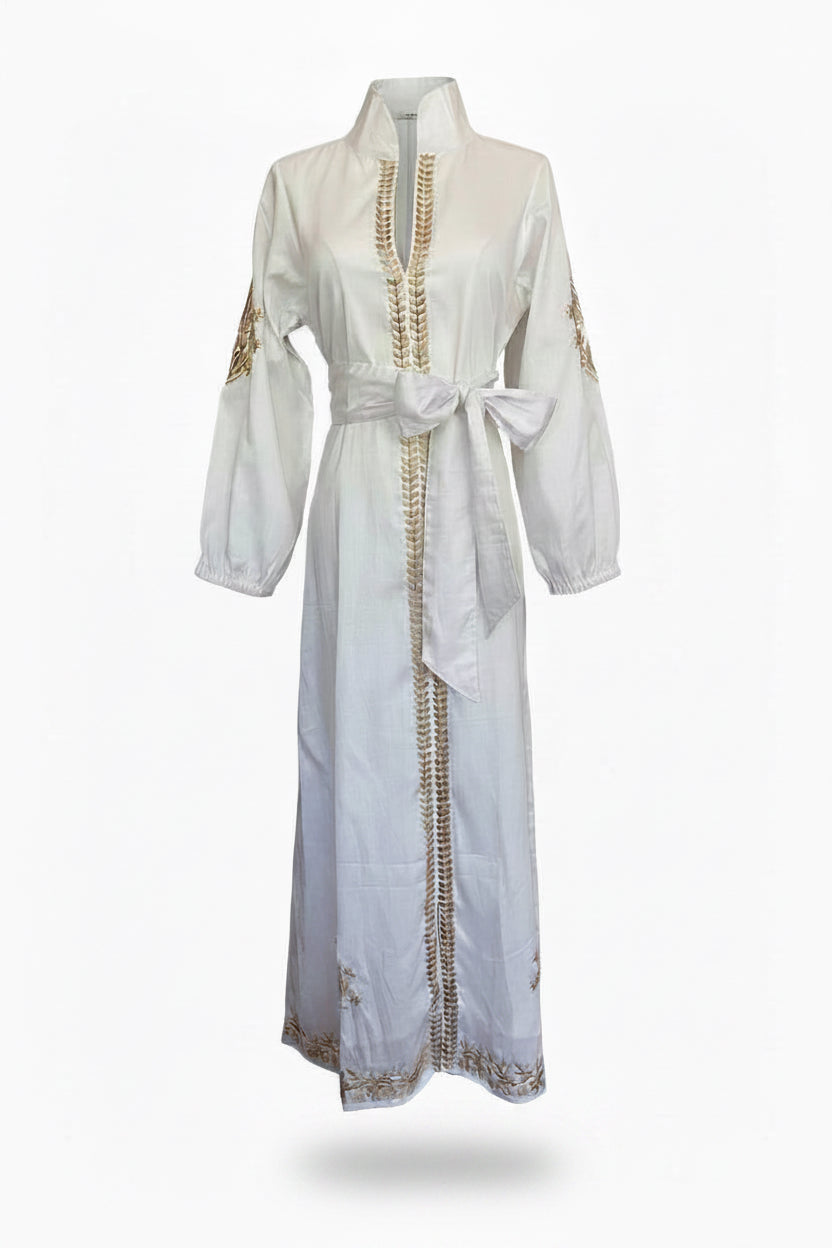 White Embroidered Caftan