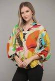 Abstract Print Blouse