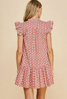 Block Print Mini Dress