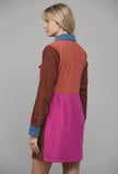 Colorblock Shirt Dress