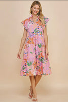 Tropical Tiered Dress