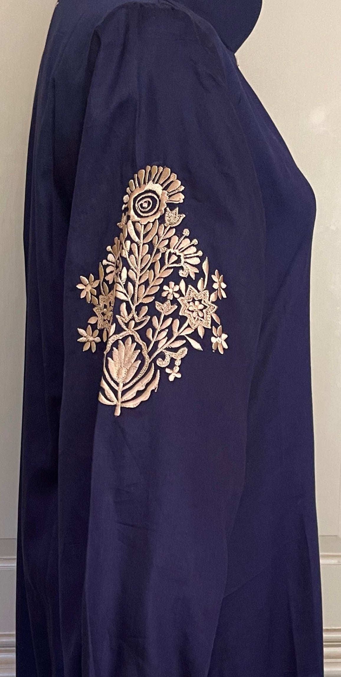 Navy Embroidered Caftan