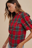Red Plaid Blouse