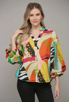 Abstract Print Blouse
