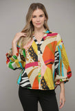 Abstract Print Blouse