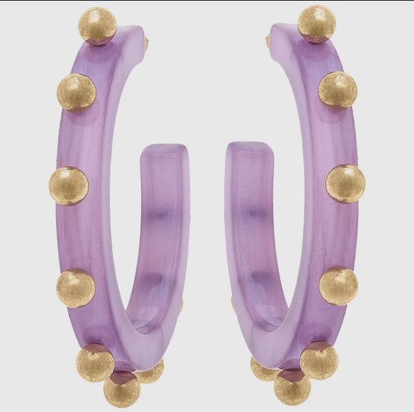 Kelley Studded Hoops