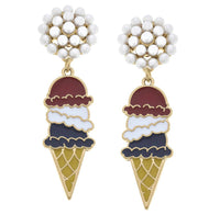 Patriotic Enamel Icecream Earrings