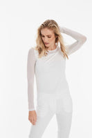Kim Mesh-Sleeve Top - White