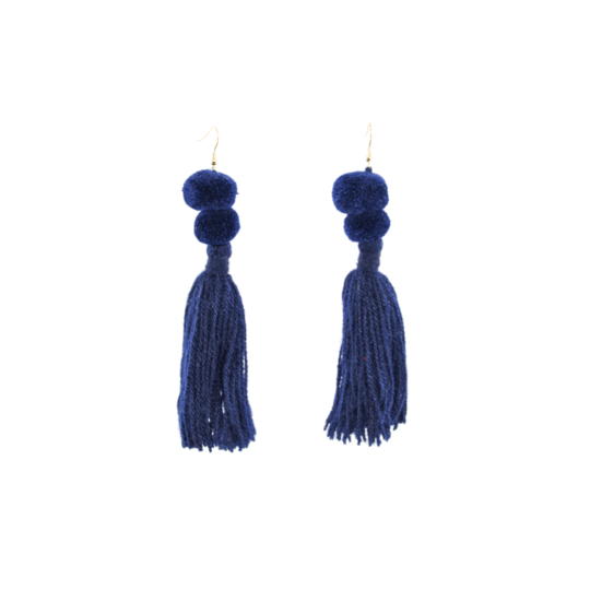 Alexandra Double-Pom Earrings