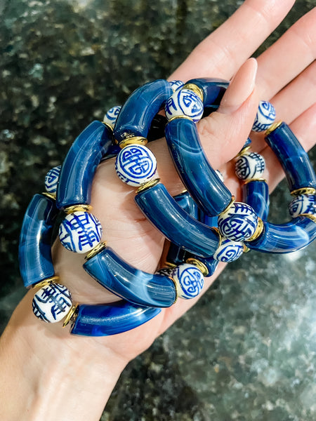 Charleston Cabana Bracelet - Denim