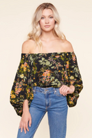 Night Bloom Off the Shoulder Top