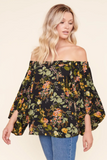 Night Bloom Off the Shoulder Top
