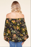 Night Bloom Off the Shoulder Top