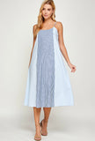 Pinstripe Midi Dress