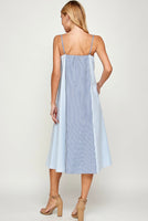 Pinstripe Midi Dress