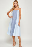 Pinstripe Midi Dress
