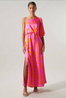 One Shoulder Satin Dress