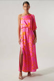 One Shoulder Satin Dress