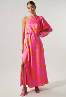 One Shoulder Satin Dress