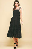 Embroidered Midi Dress