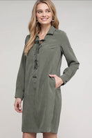 Olive Shift Dress