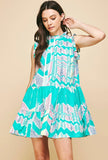 Jade Tiered Minidress